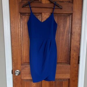Lulu's Royal Blue Spaghetti Strap Mini Dress
